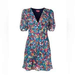 STAUD | Milla floral-print mini dress | Size 0